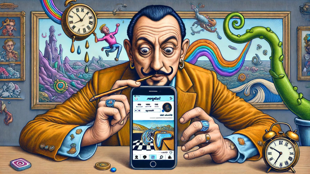 Salvador Dali designing fo IG